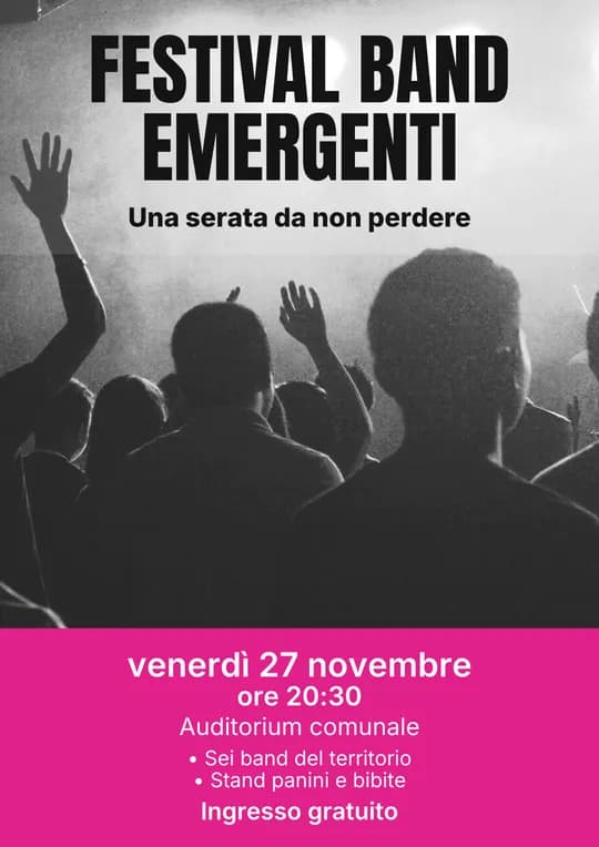 Modello di locandina: Festival band emergenti