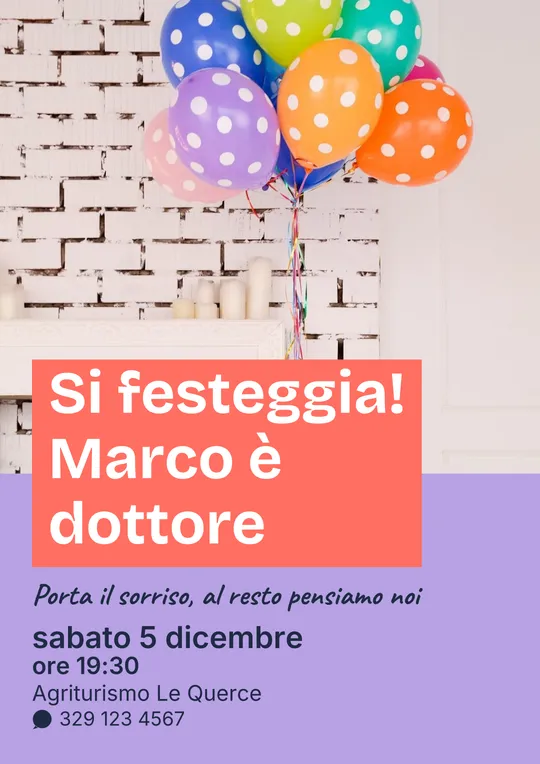 Modello di locandina: Festa di laurea