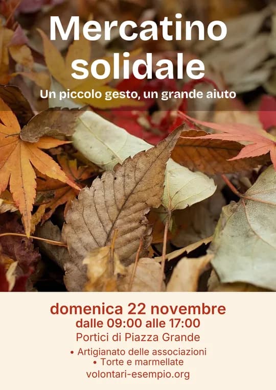 Locandina: Mercatino solidale