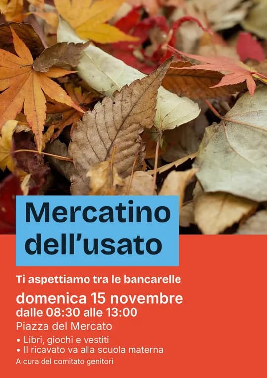 Modello di locandina: Mercatino dell'usato