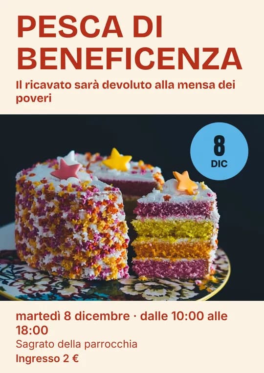 Modello di locandina: Pesca di beneficenza