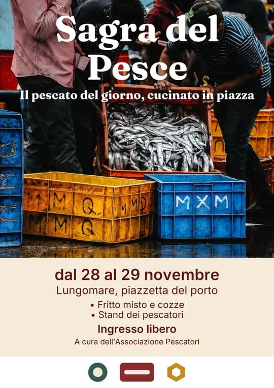 Modello di locandina: Sagra del pesce